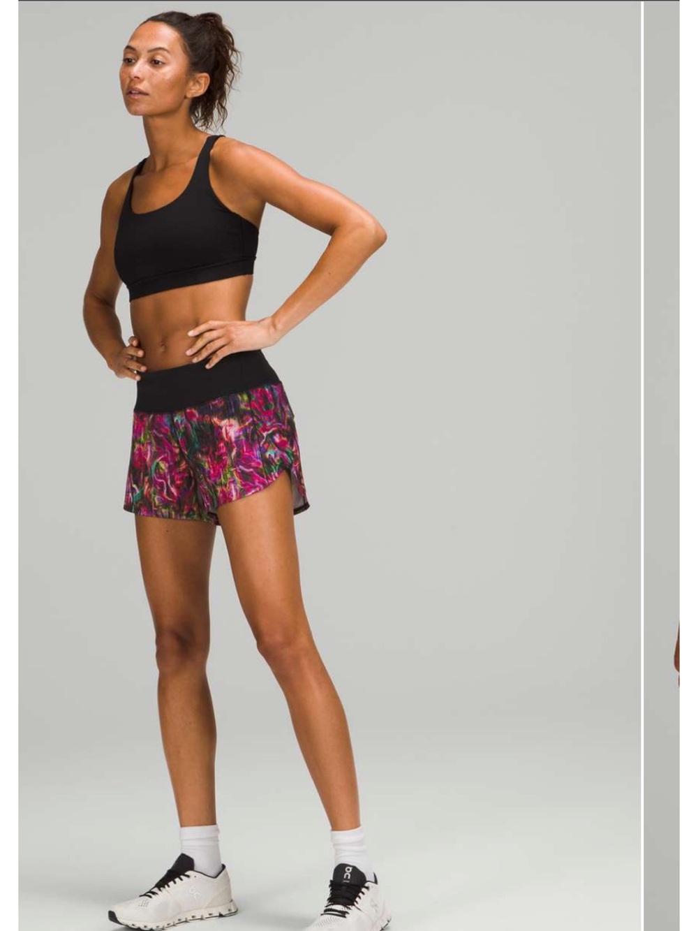 Lululemon Shorts Women’s 6 Hyper Flow Pink Multi Run‎ Speed Up Yoga Gym Sports
